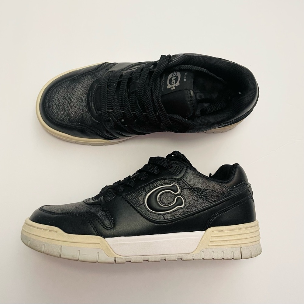 Coach Soho Sneakers Black Signature Canvas Women Size 7